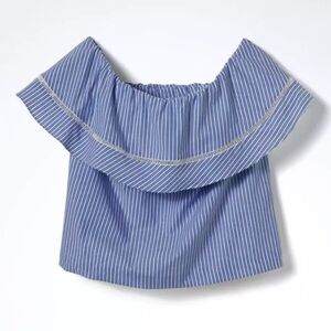 Banana Republic Blue and White Striped Top